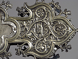 Processional Cross, Silver-gilt, with traces of enamel on walnut core, Spanish