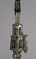 Processional Cross, Silver-gilt, with traces of enamel on walnut core, Spanish