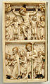 Booklet with Scenes of the Passion, Elephant ivory, polychromy, and gilding, North French (carving); Upper Rhenish (painting)