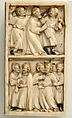 Booklet with Scenes of the Passion, Elephant ivory, polychromy, and gilding, North French (carving); Upper Rhenish (painting)