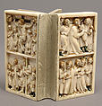 Booklet with Scenes of the Passion, Elephant ivory, polychromy, and gilding, North French (carving); Upper Rhenish (painting)