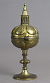 Ciborium, Copper-gilt with glass insets, German