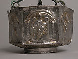 Censer with Six Holy Figures, Silver, partly gilded, Byzantine