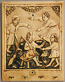Upper Leaf of Sundial, Elephant ivory with paint and gilding, German