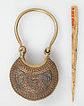 Temple Pendant and Stick, Cloisonné enamel, gold, Byzantine