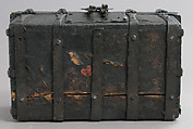 Coffer, Cuir bouilli (tooled leather), iron mounts and lock over wood core, North French or South Netherlandish (?)