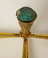 Pendant in the form of a Latin Cross, Gold, emeralds, Byzantine style