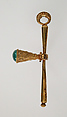 Pendant in the form of a Latin Cross, Gold, emeralds, Byzantine style