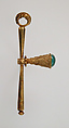 Pendant in the form of a Latin Cross, Gold, emeralds, Byzantine style