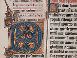 Manuscript Leaf with Initial M, from a Missal, Tempera and gold on parchment, French