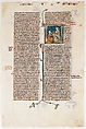 Manuscript Leaf with Opening of The Book of Nehemias, from a Bible, Tempera and gold on parchment, French