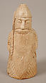 Chess Piece of a Berserker (Copy of one of the Lewis Chessmen), Plaster cast, Scandinavian