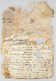 Leaf from a Syriac Manuscript, Ink on parchment with small pieces of paper attached to it, Syriac