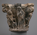 Capital with the Temptation of Jesus, Limestone, North French