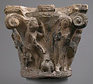 Capital with the Temptation of Jesus, Limestone, North French