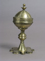 Ciborium, Copper alloy, gilt, South Netherlandish