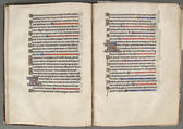 Psalter, Tempera and gold on parchment; leather binding, British