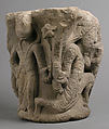 Capital with Saint George and the Dragon, Stone (Calcitic Dolomite), French