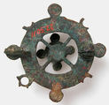 Disk Brooch, Champlevé enamel, bronze, Roman