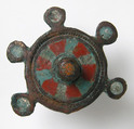 Brooch, Champlevé enamel, bronze, Roman