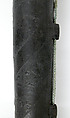Case, Cuir bouilli (tooled leather), tooled,  green cord, French