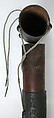 Case, Cuir bouilli (tooled leather), tooled,  green cord, French