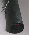 Case, Cuir bouilli (tooled leather), tooled,  green cord, French