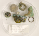 Fragments, Glass, copper alloy and iron, Coptic