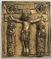 Plaque with the Crucifixion, Copper alloy gilt, German