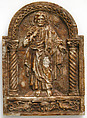 Panel with Christ Teaching, Elephant ivory, European (Medieval style)