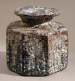 Octagonal Bottle, Moulded glass, Byzantine