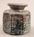 Octagonal Bottle, Moulded glass, Byzantine