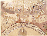 Facsimiles of the Dome Painting of the Chapel of Exodus, Bagawat Necropolis, Kharga Oasis, Charles K. Wilkinson, Tempera on paper, Coptic