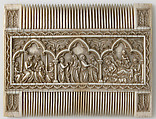 Comb with Scenes from the Life of Christ and the Virgin, Elephant ivory, European (Medieval style)