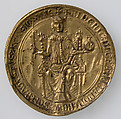 Seal with Frederick II, copper-gilt over sealing wax, German