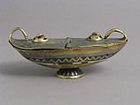 Incense Boat, Champlevé enamel, copper-gilt, French