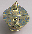 Incense Boat, Champlevé enamel, copper-gilt, French