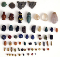 Beads and Amulets, Glass, faience, stone, bone, metal, and rock crystal, Coptic