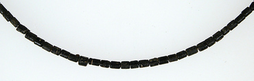 String of Beads, Earthenware, glazed (black faience), Coptic