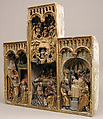 Altarpiece with Scenes of the Infancy of Christ, Limestone, polychromed, gilding, North French or South Netherlandish
