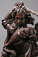 Saint Michael Slaying the Demon, Pine, dark stain, German