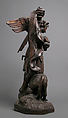 Saint Michael Slaying the Demon, Pine, dark stain, German