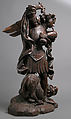 Saint Michael Slaying the Demon, Pine, dark stain, German