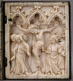 Diptych with Adoration of the Magi and Crucifixion, Elephant ivory, silver mount, French