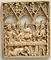 Plaque with the Last Supper, Elephant ivory, British or French (?)