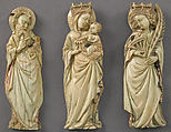 Plaque with Saint Catherine of Alexandria, Elephant ivory, traces of paint & gilding, French
