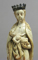 Virgin and Child, Elephant ivory modern copper-gilt crown, French