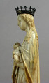 Virgin and Child, Elephant ivory modern copper-gilt crown, French