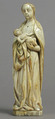 Virgin and Child, Elephant ivory modern copper-gilt crown, French