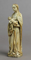 Virgin and Child, Ivory, modern copper-gilt crown, French